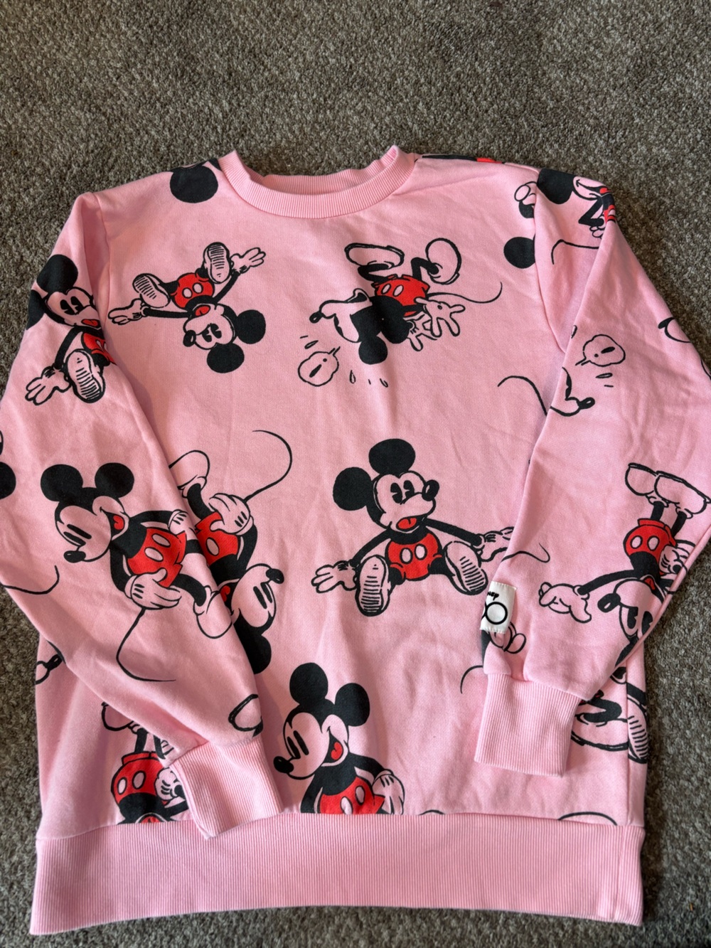 Disney Pink Mickey Mouse Long Sleeve Pajama Top